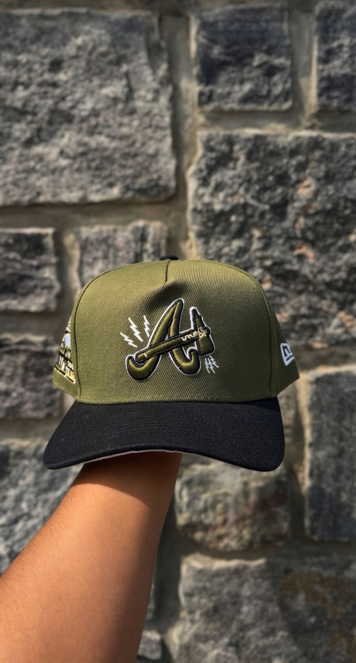 Army Green "Atlanta Braves" Snapback